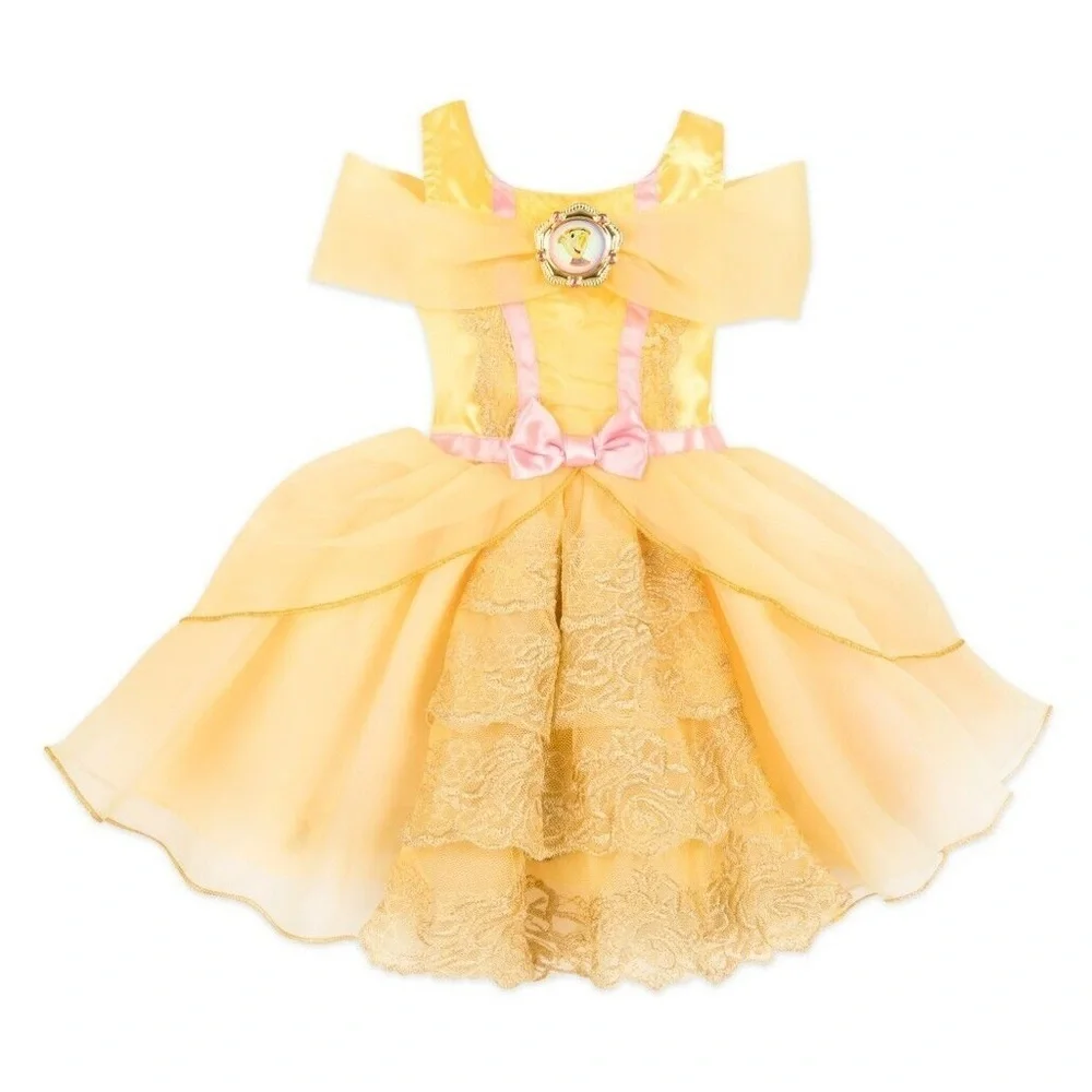 Disney Store Belle Costume Dress Girls 18-24M Beauty and the Beast Halloween